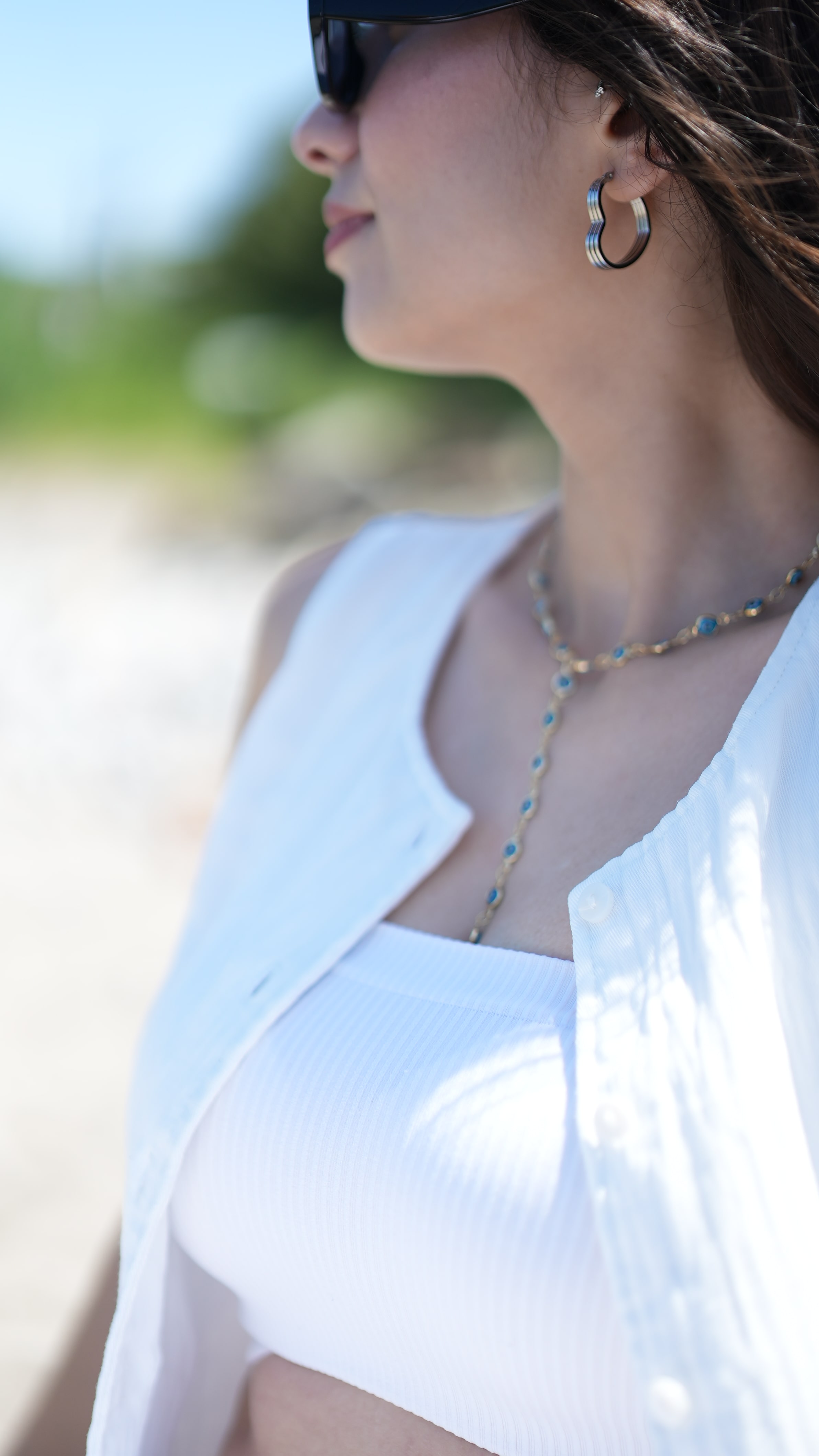 Gözlü Yasmin Y Kolye