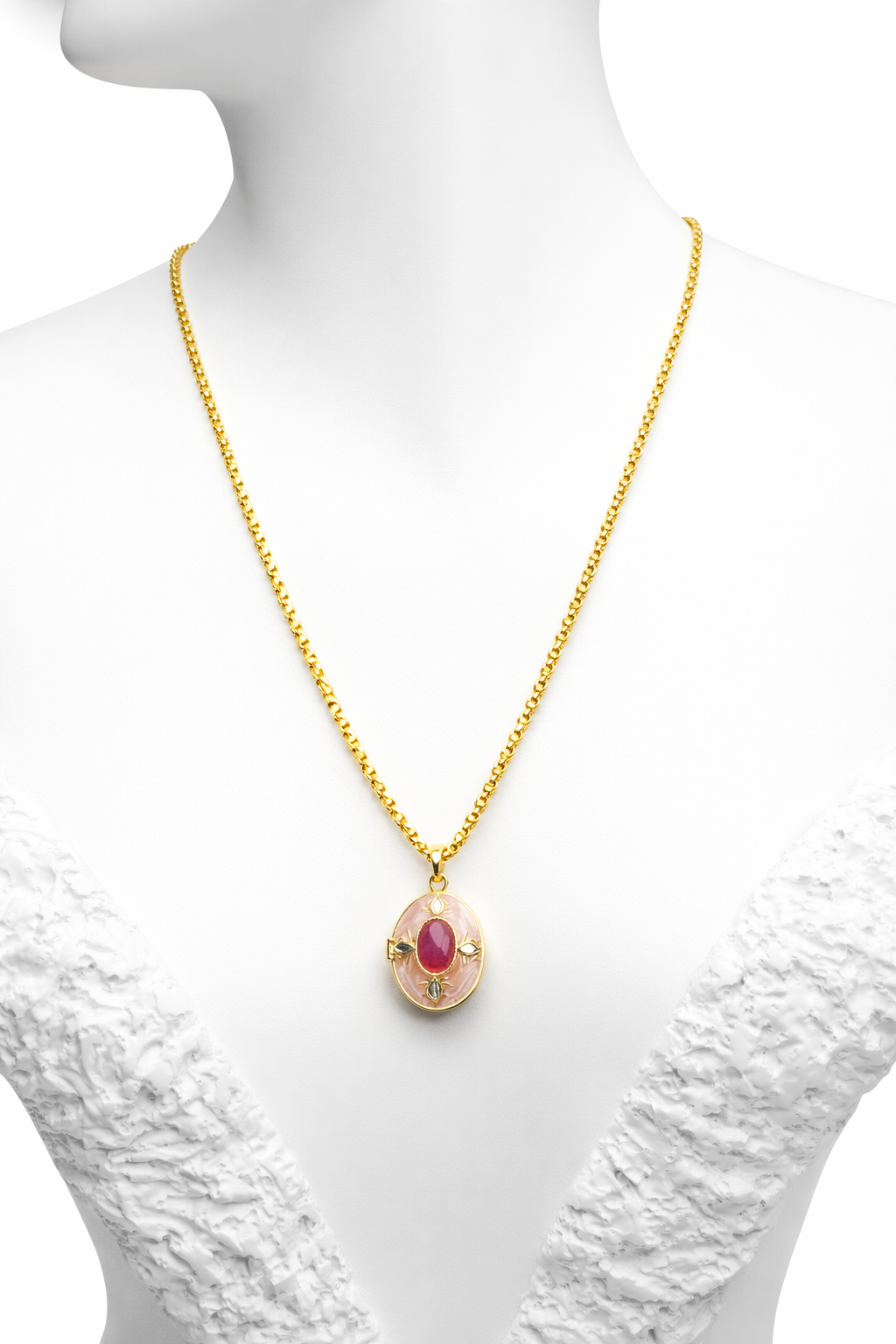 Kırmızı Mineli Kolye