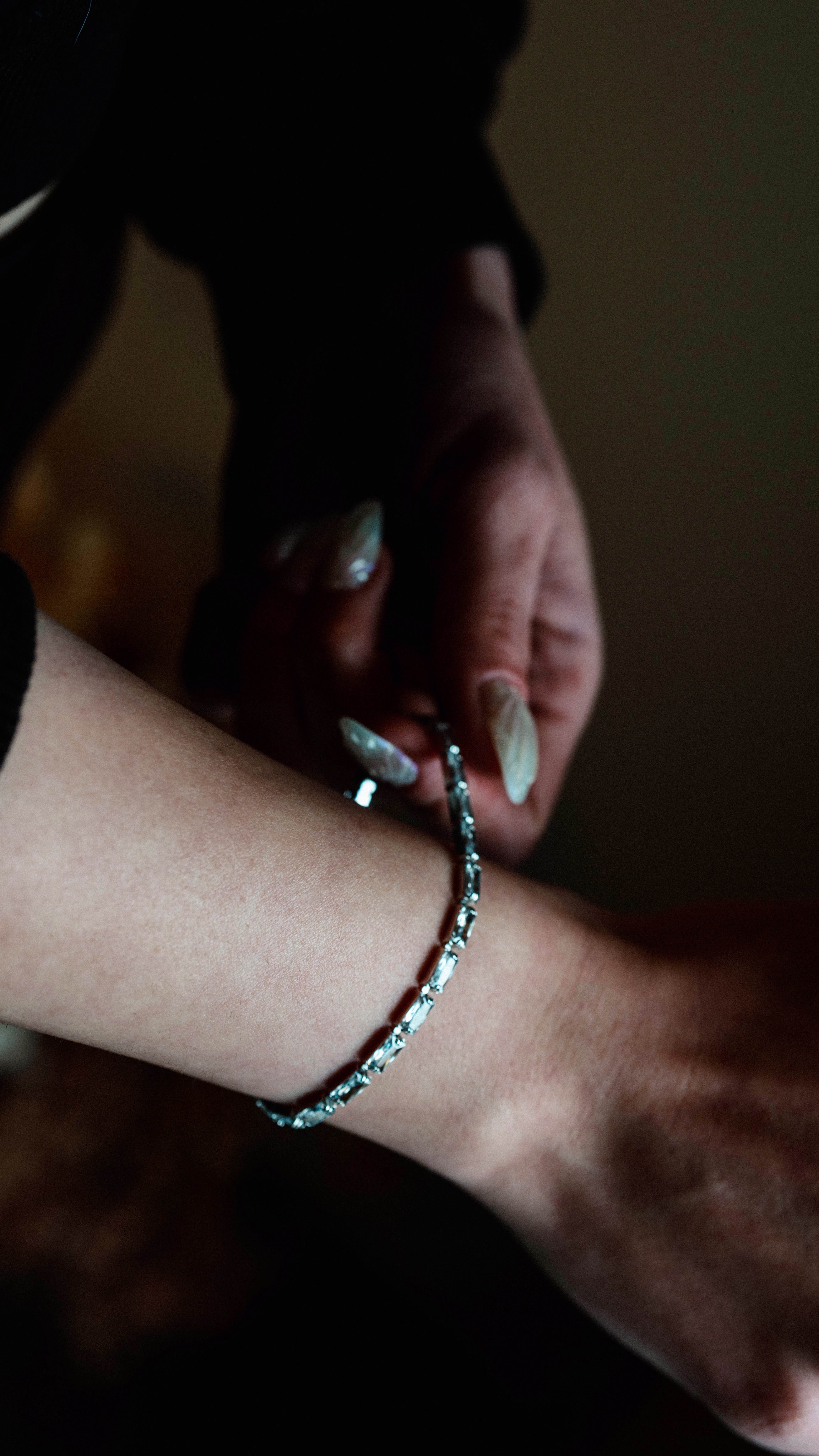 Beyaz Dikdörtgen Baget Bileklik